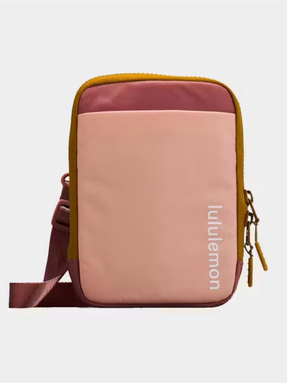lululemon athletica Pink and Mustard Easy Access Compact Crossbody Bag